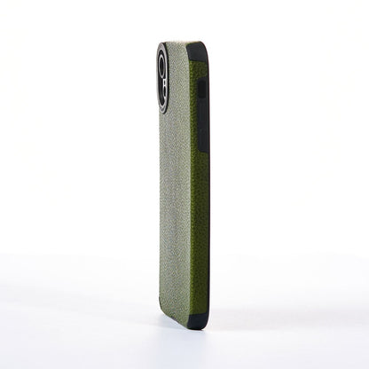 Grained Leather Case - iPhone XR - Green