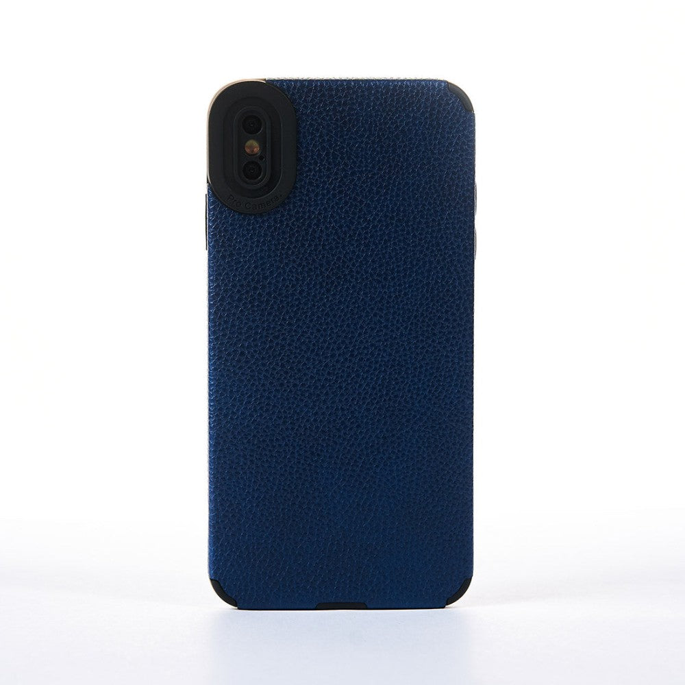 Husa Grained Leather - iPhone XS Max - Albastru