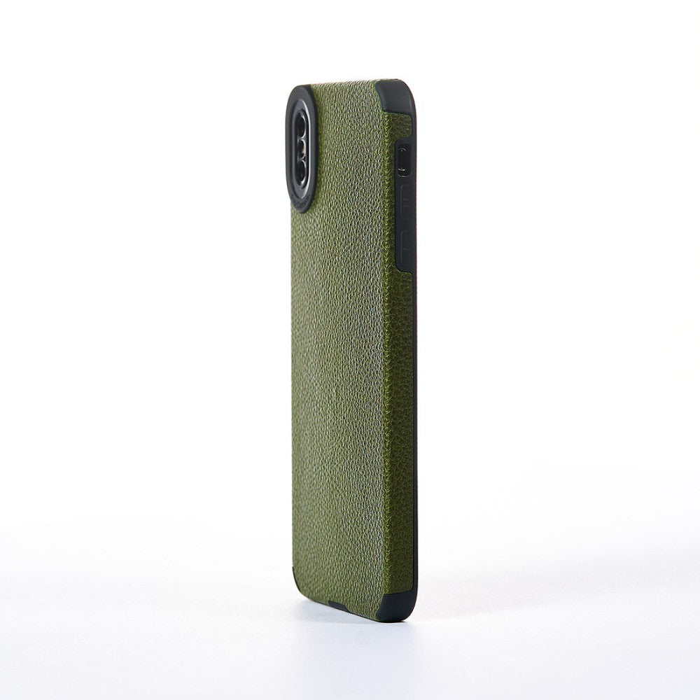 Husa Grained Leather - iPhone XS Max - Verde