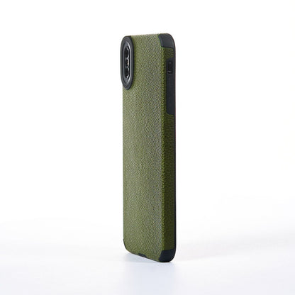 Husa Grained Leather - iPhone XS Max - Verde