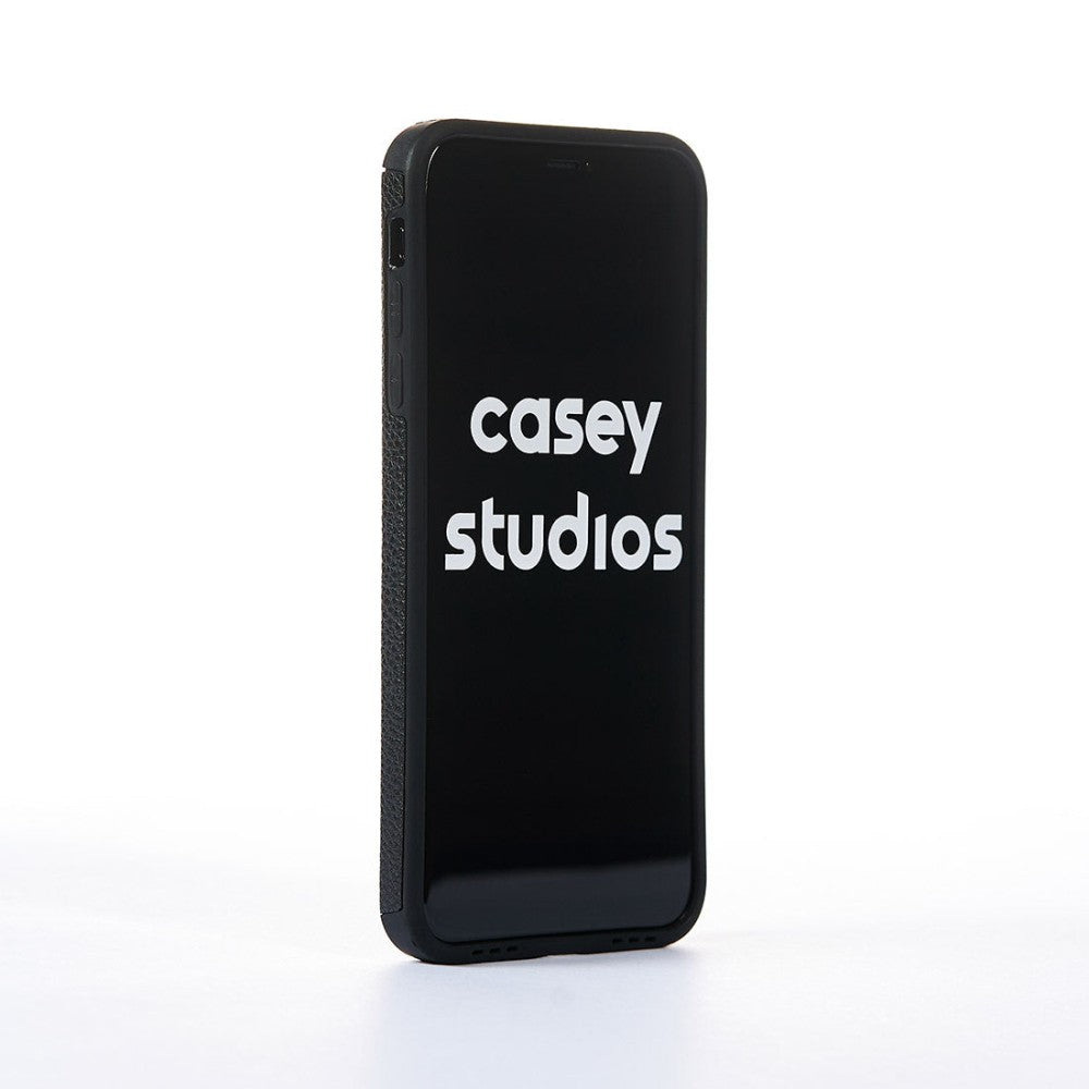 Husa Grained Leather - iPhone XS Max - Negru