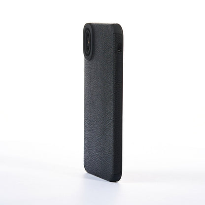 Husa Grained Leather - iPhone XS Max - Negru