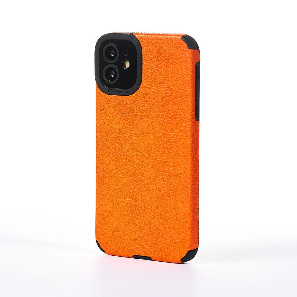 Husa Grained Leather - iPhone 11 - Portocaliu
