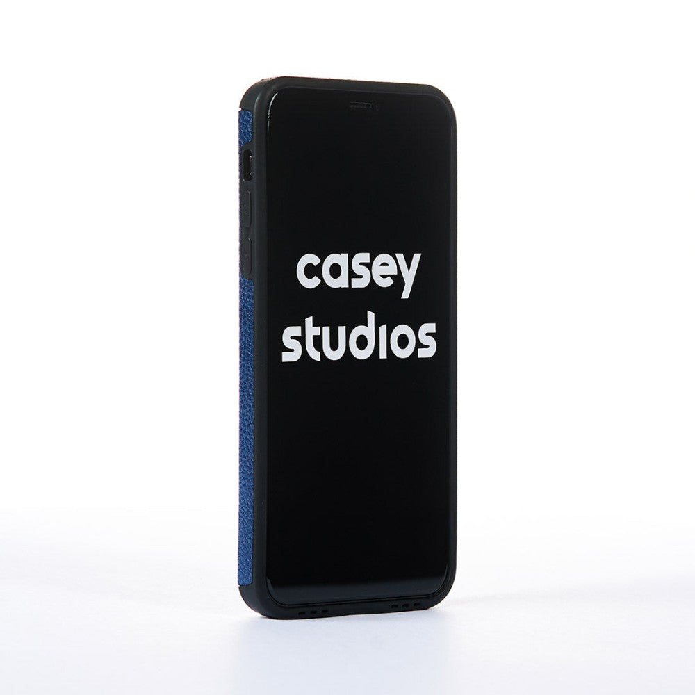 Grained Leather Case - iPhone 11 Pro Max - Blue