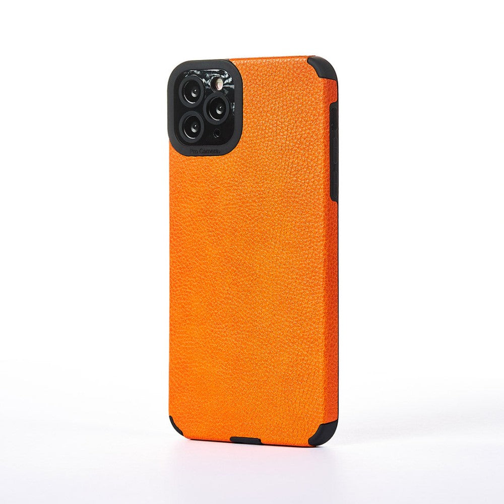 Grained Leather Case - iPhone 11 Pro Max - Orange