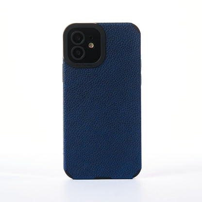 Husa Grained Leather - iPhone 13 Pro- Albastru