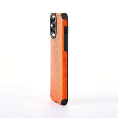 Grained Leather Case - iPhone 12 Pro - Orange