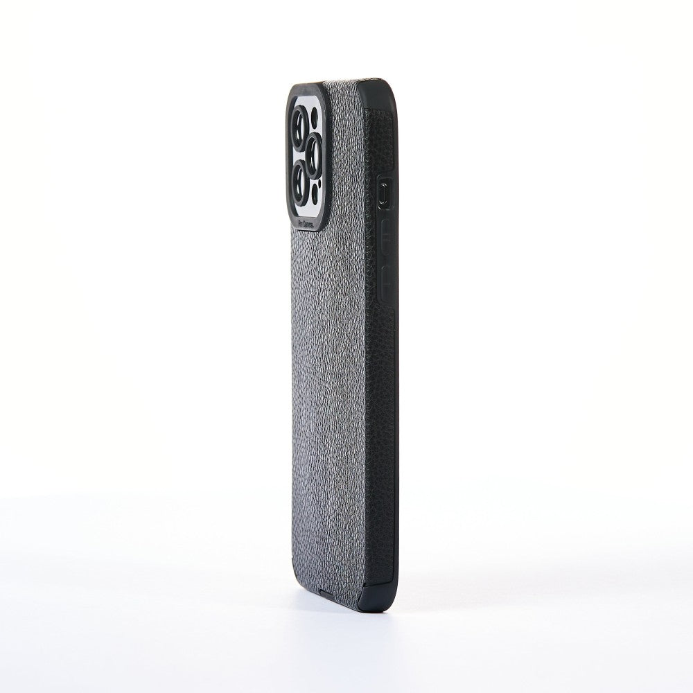 Husa Grained Leather - iPhone 12 Pro Max - Negru