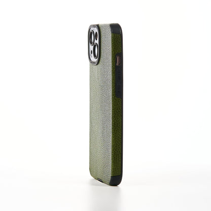 Grained Leather Case - iPhone 13 - Green