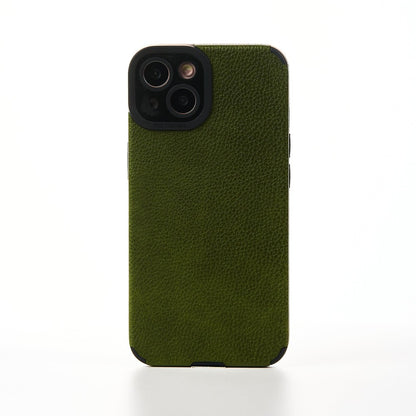 Grained Leather Case - iPhone 13 - Green