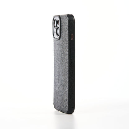 Grained Leather Case - iPhone 13 - Black