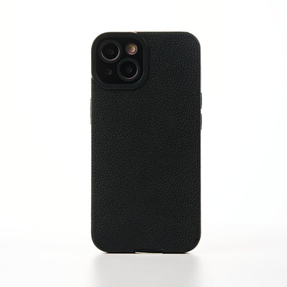 Grained Leather Case - iPhone 13 - Black
