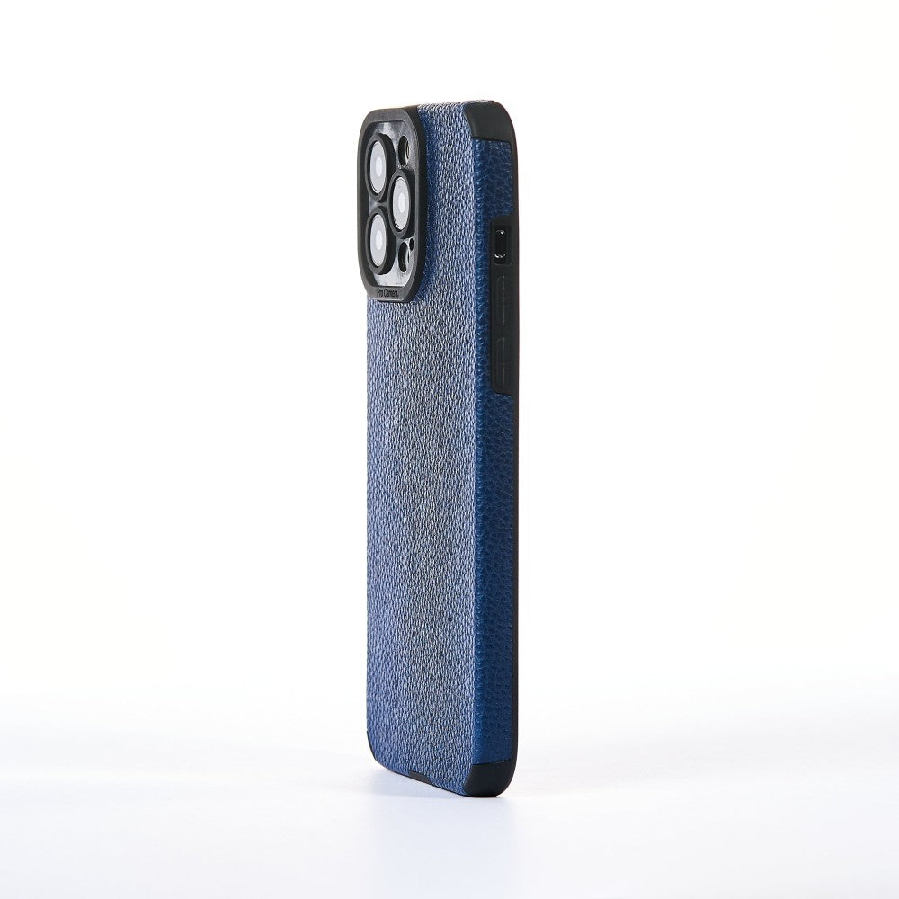 Grained Leather Case - iPhone 13 Pro Max - Blue