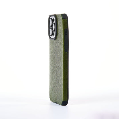 Grained Leather Case - iPhone 13 Pro Max - Green