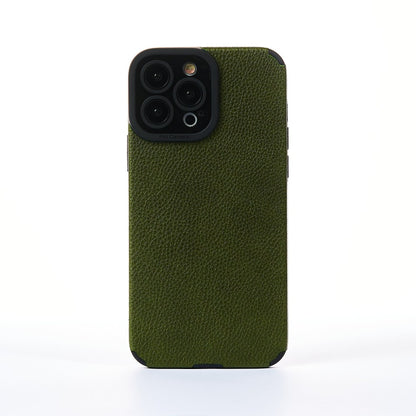 Grained Leather Case - iPhone 13 Pro Max - Green