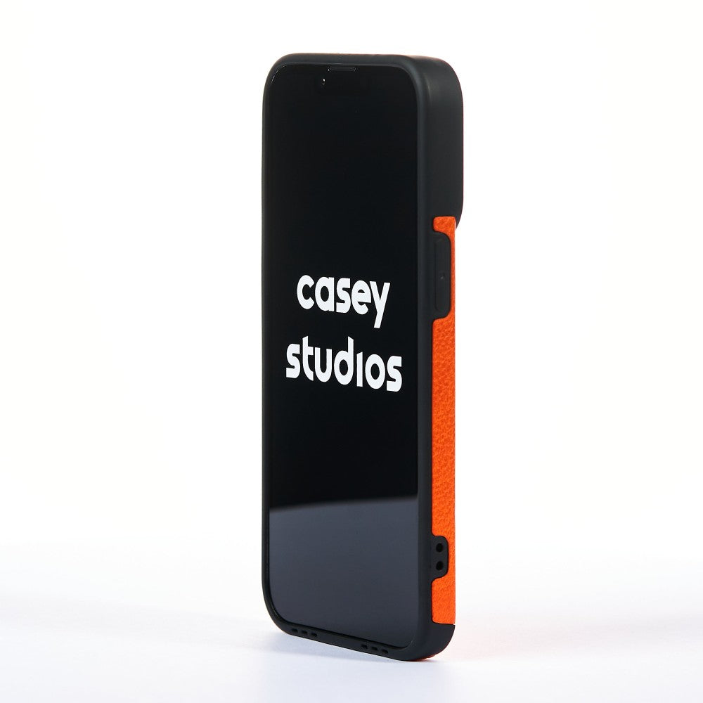 Grained Leather Case - iPhone 13 Pro - Orange
