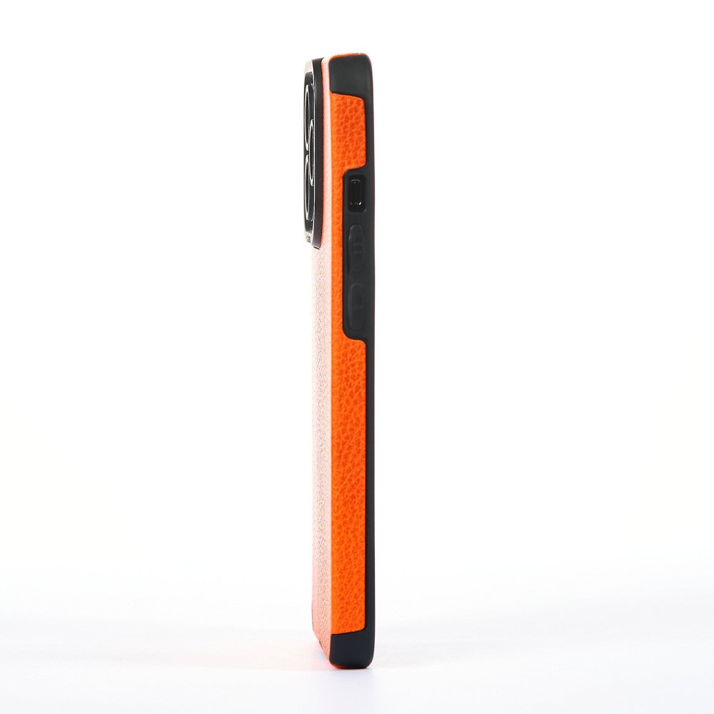Grained Leather Case - iPhone 13 Pro - Orange