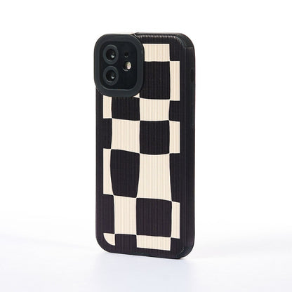 Husa Squareforming - iPhone 12 - Alb/Negru