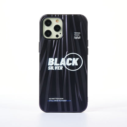 Husa Black Silver - iPhone 12 Pro Max - Negru