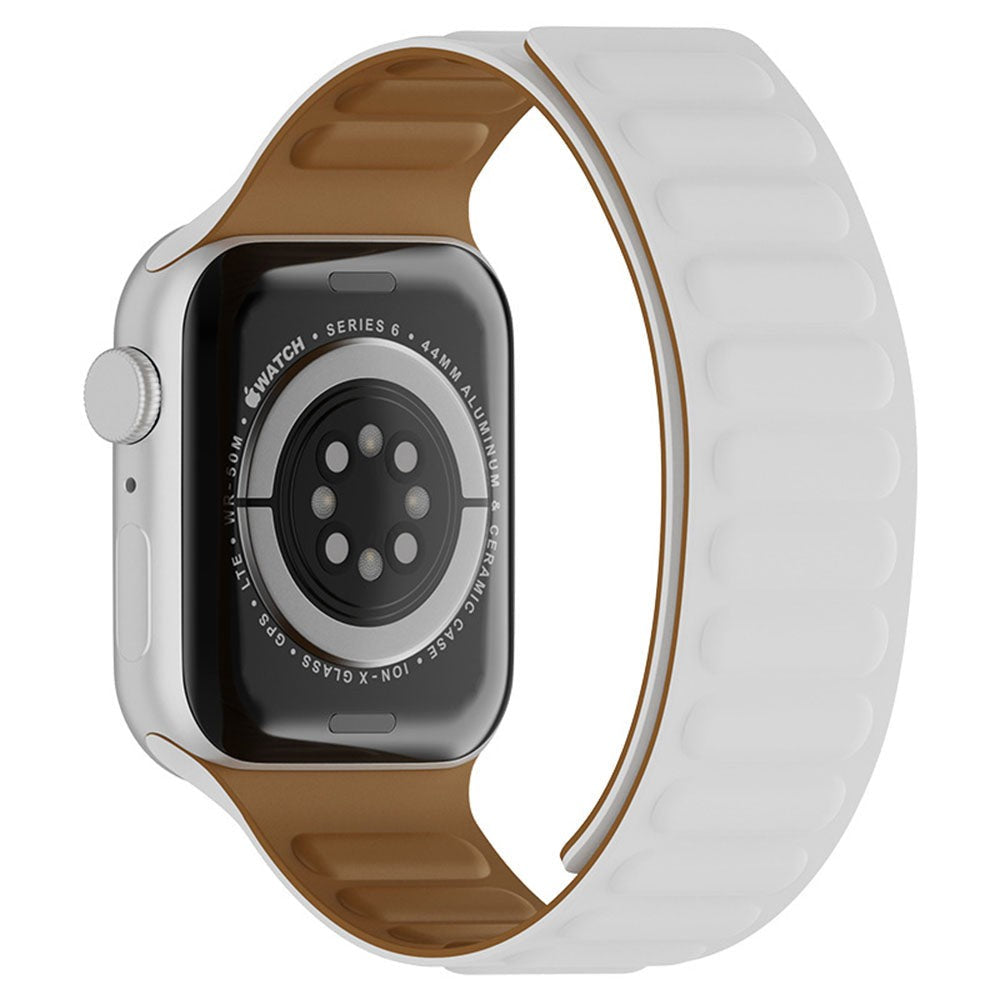 Curea Leather Link Signature - Apple Watch 1/2/3/4/5/6/7/8/9/10/11/SE/SE2/SE3 - 38/40/41/42 MM - Alb