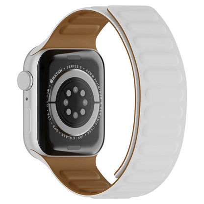 Leather Link Signature Strap - Apple Watch 1/2/3/4/5/6/7/8/9/10/11/SE/SE2/SE3 - 38/40/41/42 MM - White