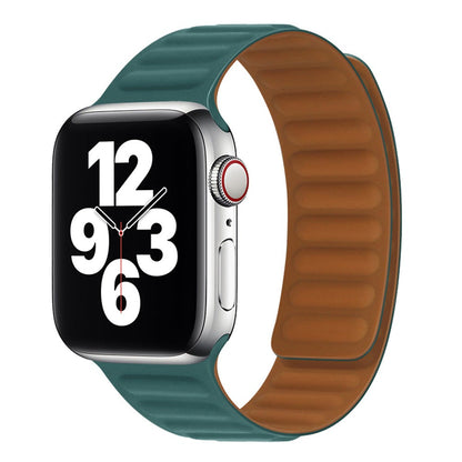 Leather Link Signature Strap - Apple Watch 1/2/3/4/5/6/7/8/9/10/11/SE/SE2/SE3 - 38/40/41/42 MM - Turquoise