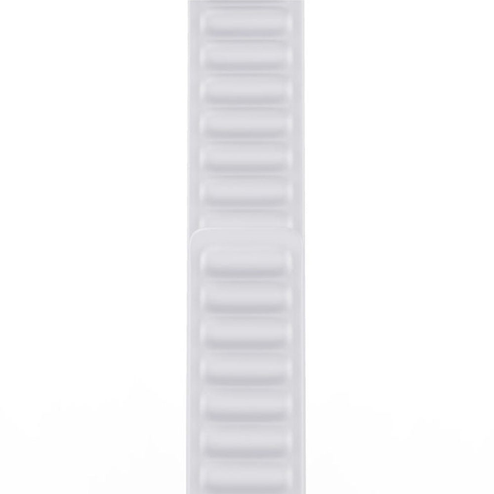 Curea Leather Link Signature - Apple Watch 1/2/3/4/5/6/7/8/9/10/11/SE/SE2/SE3/Ultra 1/Ultra 2/Ultra 3 - 42/44/45/46/49 MM - Alb