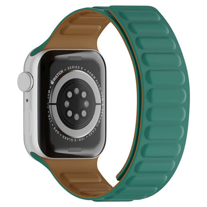 Curea Leather Link Signature - Apple Watch 1/2/3/4/5/6/7/8/9/10/11/SE/SE2/SE3/Ultra 1/Ultra 2/Ultra 3 - 42/44/45/46/49 MM - Turcuaz