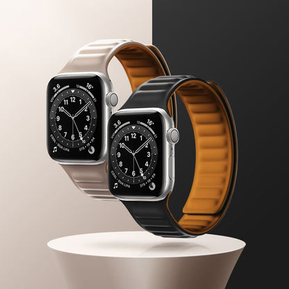 Leather Link Signature Strap - Apple Watch 1/2/3/4/5/6/7/8/9/10/11/SE/SE2/SE3/Ultra 1/Ultra 2/Ultra 3 - 42/44/45/46/49 MM - Orange