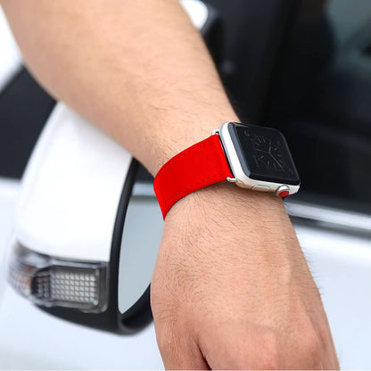 Leather Classic Strap - Apple Watch 1/2/3/4/5/6/7/8/9/10/11/SE/SE2/SE3/Ultra 1/Ultra 2/Ultra 3 - 42/44/45/46/49 MM - Red