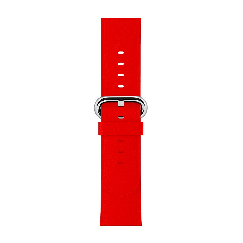 Curea Leather Classic - Apple Watch 1/2/3/4/5/6/7/8/9/10/11/SE/SE2/SE3/Ultra 1/Ultra 2/Ultra 3 - 42/44/45/46/49 MM - Red