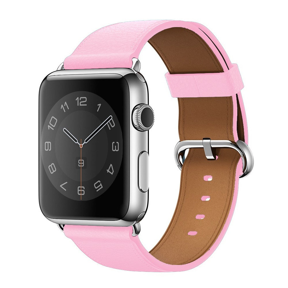Curea Leather Classic - Apple Watch 1/2/3/4/5/6/7/8/9/10/11/SE/SE2/SE3/Ultra 1/Ultra 2/Ultra 3 - 42/44/45/46/49 MM - Pink