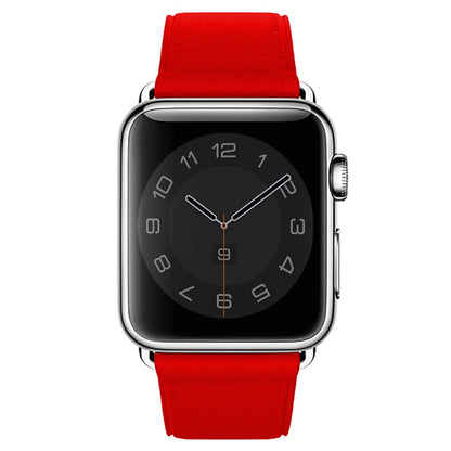 Leather Classic Strap - Apple Watch 1/2/3/4/5/6/7/8/9/10/11/SE/SE2/SE3 - 38/40/41/42 MM - Red
