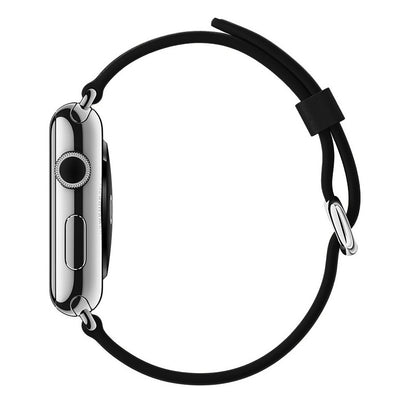 Leather Classic Strap - Apple Watch 1/2/3/4/5/6/7/8/9/10/11/SE/SE2/SE3/Ultra 1/Ultra 2/Ultra 3 - 42/44/45/46/49 MM - Black