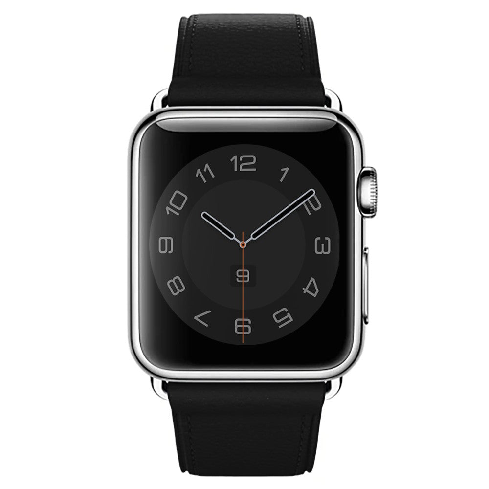 Curea Leather Classic - Apple Watch 1/2/3/4/5/6/7/8/9/10/11/SE/SE2/SE3/Ultra 1/Ultra 2/Ultra 3 - 42/44/45/46/49 MM - Black