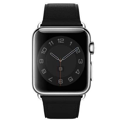 Leather Classic Strap - Apple Watch 1/2/3/4/5/6/7/8/9/10/11/SE/SE2/SE3/Ultra 1/Ultra 2/Ultra 3 - 42/44/45/46/49 MM - Black