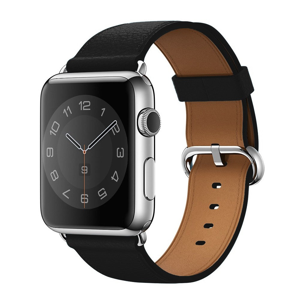 Curea Leather Classic - Apple Watch 1/2/3/4/5/6/7/8/9/10/11/SE/SE2/SE3/Ultra 1/Ultra 2/Ultra 3 - 42/44/45/46/49 MM - Black