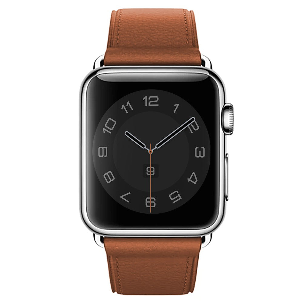 Curea Leather Classic - Apple Watch 1/2/3/4/5/6/7/8/9/10/11/SE/SE2/SE3 - 38/40/41/42 MM - Brown