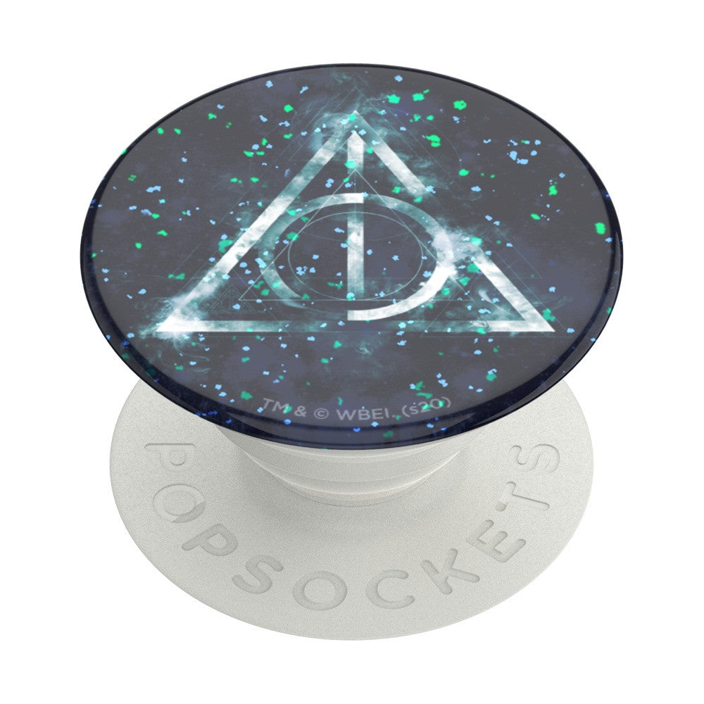 Suport Popsockets PopGrip Glitter Deathly Hallows - Negru