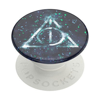 Suport Popsockets PopGrip Glitter Deathly Hallows - Negru