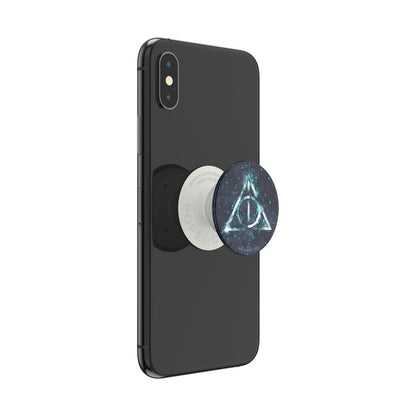 Suport Popsockets PopGrip Glitter Deathly Hallows - Negru