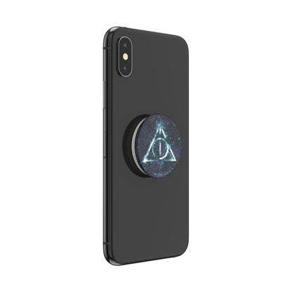 Suport Popsockets PopGrip Glitter Deathly Hallows - Negru