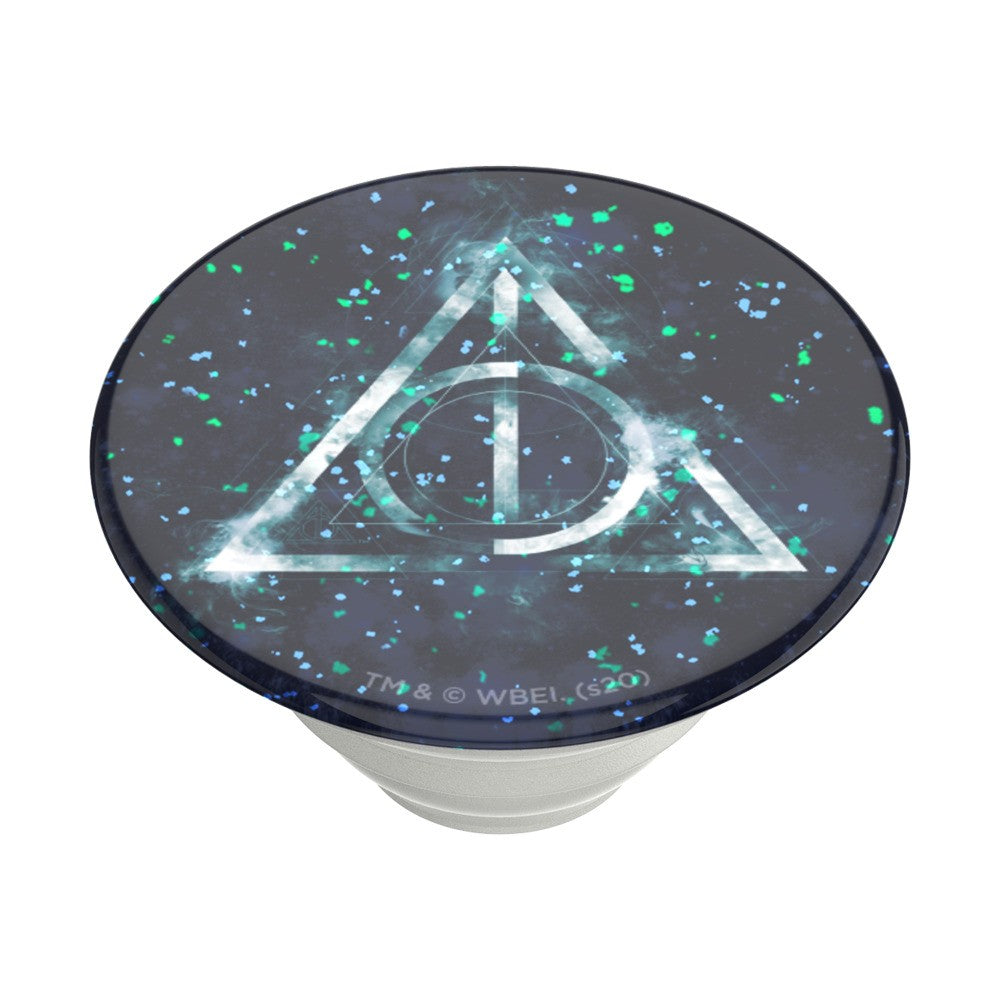 Suport Popsockets PopGrip Glitter Deathly Hallows - Negru